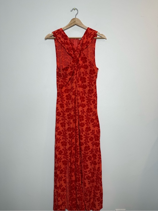 Soft Surroundings Dresses & Skirts - Soft Surroundings Red Hibiscus Twist Front Maxi Dress Tropical Floral Bright Red